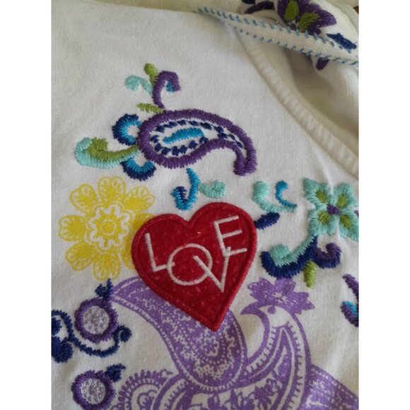 International Concepts Size Large Embroidered Boho Hippie 60s Zip Hooded Jacket - Picture 4 of 8